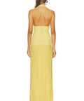 Bec & Bridge Cassis Drape Maxi Citron - 8 / Yellow - Dresses