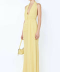 Bec & Bridge Cassis Drape Maxi Dress Citrus Size 6 - 6 / Yellow - Dresses