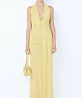 Bec & Bridge Cassis Drape Maxi Dress Citrus Size 6 - 6 / Yellow - Dresses