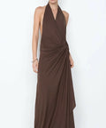 Bec & Bridge Clementine Twist Dress - 8 / Brown - Dresses