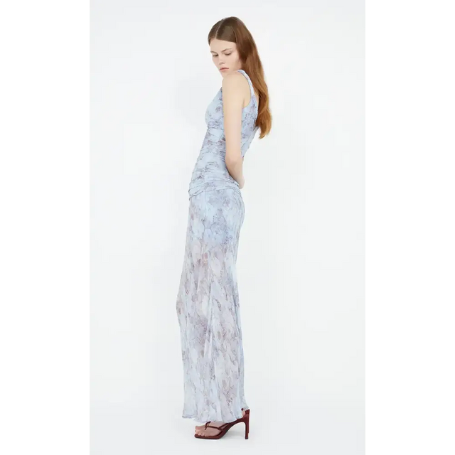 Bec & Bridge Danica V Neck Maxi Dress Chambray Rose Blue Size 10 - 10 / Blue - Dresses
