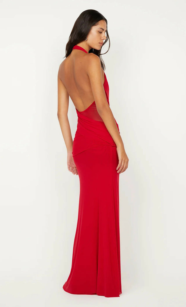 Bec + Bridge Deija Halter Maxi Dress in Strawberry - Dresses