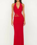 Bec + Bridge Deija Halter Maxi Dress in Strawberry - Dresses