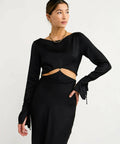 Bec & Bridge Diamond Days Long Sleeve Maxi Dress - 8 / Black - Dresses