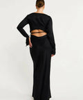 Bec & Bridge Diamond Days Long Sleeve Maxi Dress - 8 / Black - Dresses