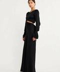 Bec & Bridge Diamond Days Long Sleeve Maxi Dress - 8 / Black - Dresses