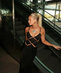 Bec & Bridge Diamond Days Maxi Dress - 8 / Black - Dresses