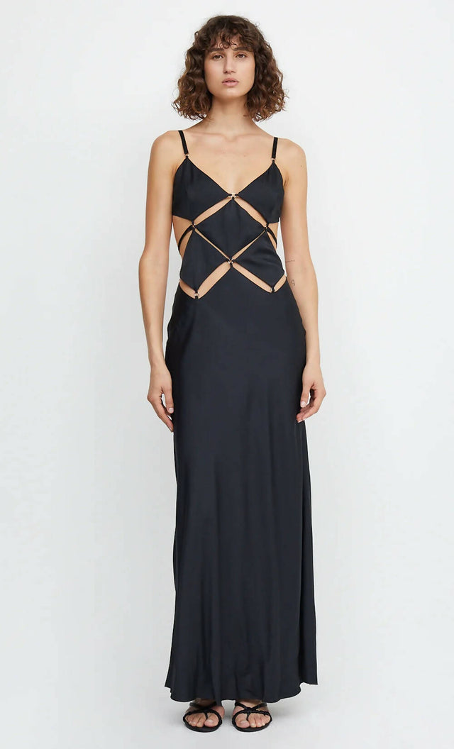 Bec & Bridge Diamond Days Strap Maxi Dress in Black - Dresses