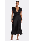 Bec & Bridge Dreamer Wrap Dress - Ivory / Black - Dresses
