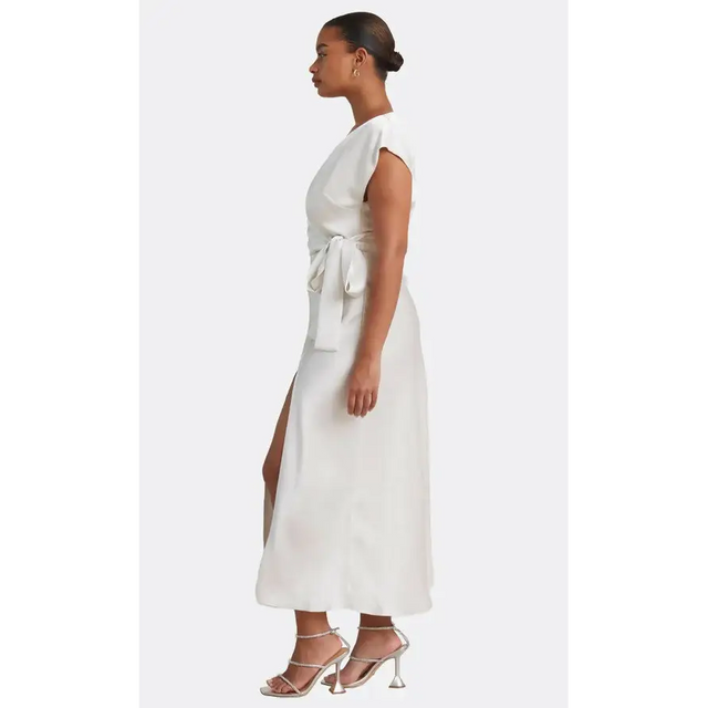Bec & Bridge Dreamer Wrap Dress - Ivory / Black - Dresses