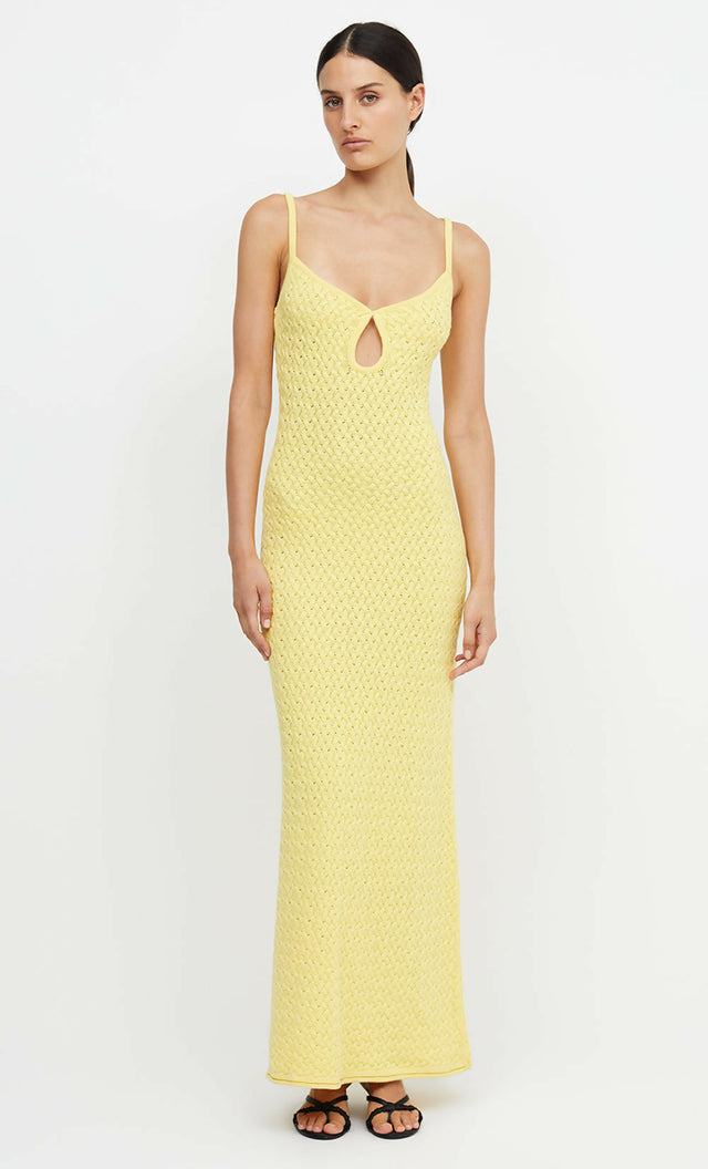 Bec & Bridge Effie Knit Key Maxi Dress Size 10 - 10 / Yellow - Dresses