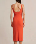 Bec & Bridge Elroy Tuck Midi in Flame - 6 / Orange - Dresses