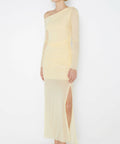 Bec & Bridge Fae Asym Long Sleeve Dress - 8 / Yellow - Dresses