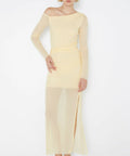 Bec & Bridge Fae Asym Long Sleeve Dress - 8 / Yellow - Dresses