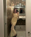 Bec & Bridge Fae Asym Long Sleeve Dress - 8 / Yellow - Dresses
