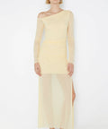 Bec & Bridge Fae Asym Long Sleeve Dress Size 10 - 10 / Yellow - Dresses