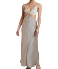 Bec & Bridge Felix V Maxi Dress - 6 / Silver - Dresses