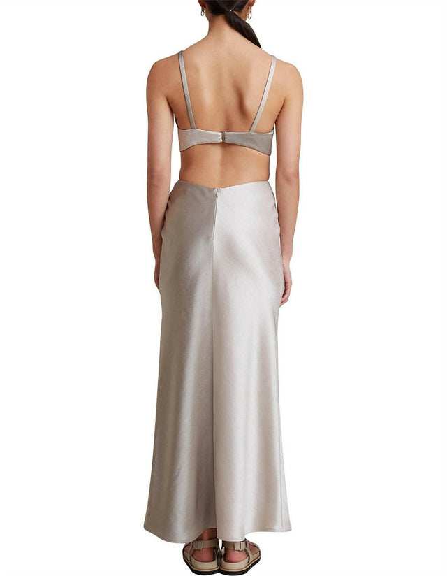 Bec & Bridge Felix V Maxi Dress - 6 / Silver - Dresses