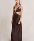 Bec & Bridge Felix V Maxi Dress - 8 / Brown - Dresses