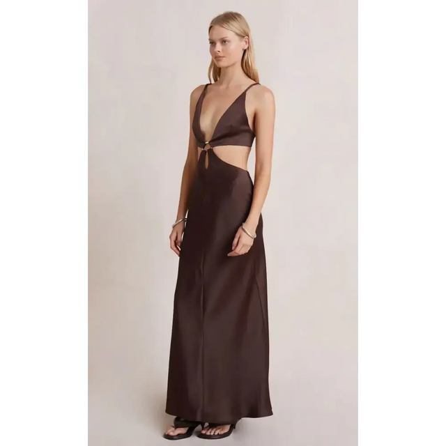 Bec & Bridge Felix V Maxi Dress - 8 / Brown - Dresses