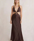 Bec & Bridge Felix V Maxi Dress - 8 / Brown - Dresses