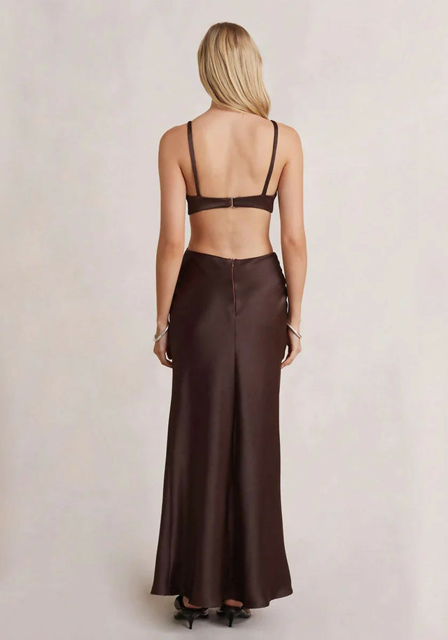 Bec & Bridge Felix V Maxi Dress - 8 / Brown - Dresses