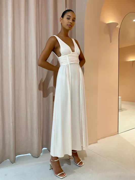 BEC & BRIDGE GWEN MAXI DRESS IN SHELL SIZE AU 10 - 10 / White - Dresses