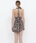 Bec & Bridge Hermani Mini Dress In Chocolate Hibiscus - Dresses
