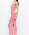 Bec & Bridge Iona Strapless Dress in Grapefruit - 8 / Pink - Dresses
