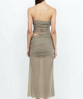 Bec & Bridge Iona Strapless Dress in Taupe - 8 / Taupe - Dresses