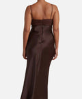 Bec & Bridge Julieta Silk Maxi Dress in Chocolate - 8 / Brown - Dresses