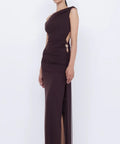 Bec & Bridge Kailani Asym Dress Brown - 8 / Brown - Dresses