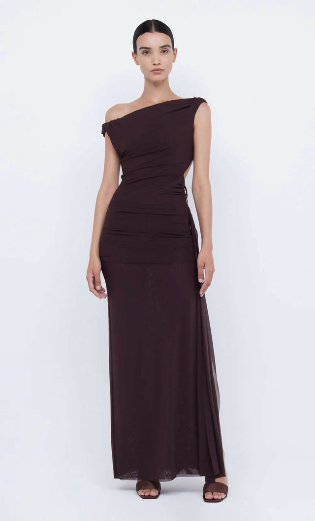 Bec + Bridge Kailani Gown Chocolate Brown - 6 / Brown - Dresses