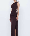 Bec + Bridge Kailani Gown Chocolate Brown - 6 / Brown - Dresses