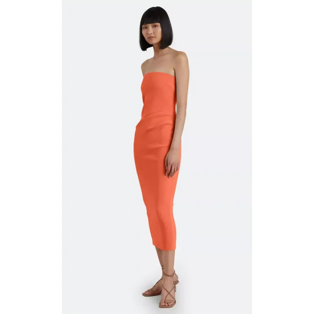Bec & Bridge Karina Strapless Midi - Butter Yellow or Fire Red