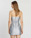 Bec & Bridge Lady Sparkle Mini Dress - Metallic - Silver / 6 - Dresses