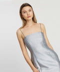 Bec & Bridge Lady Sparkle Mini Dress - Metallic - Silver / 6 - Dresses