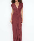 Bec & Bridge Leia Drape Maxi Dress - 6 / Red - Dresses