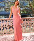 Bec + Bridge Liv Halter Maxi Gown Pink Sherbert - 8 / Pink - Dresses