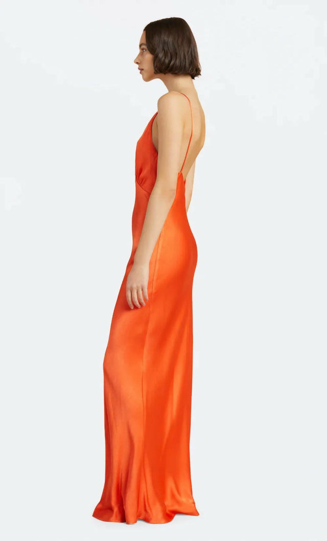 Bec & Bridge Lorelai V Maxi Dress in Fire Red Size AU 8 - 8 / Orange - Dresses