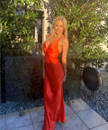 Bec & Bridge Lorelai V Maxi Dress in Fire Red Size AU 8 - 8 / Orange - Dresses