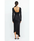 Bec & Bridge Moon Dance Long Sleeve Maxi - 8 / Black - Dresses