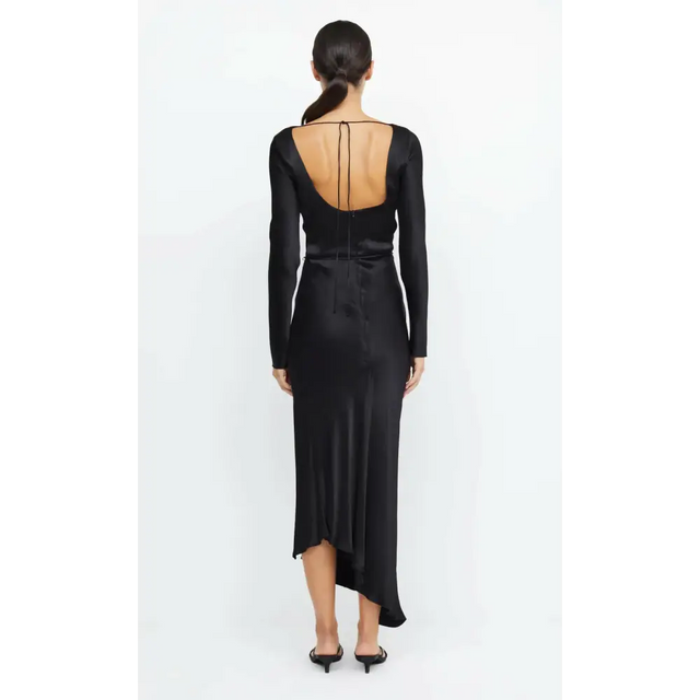 Bec & Bridge Moon Dance Long Sleeve Maxi - 8 / Black - Dresses