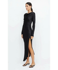Bec & Bridge Moon Dance Long Sleeve Maxi - 8 / Black - Dresses