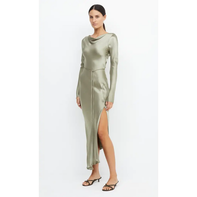 Bec & Bridge ‘Moondance’ Long Sleeve Sage Maxi - 6 / Green - Dresses