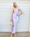 Bec & Bridge Moondance Silk Maxi Dress in Lilac - 6 / Violet - Dresses