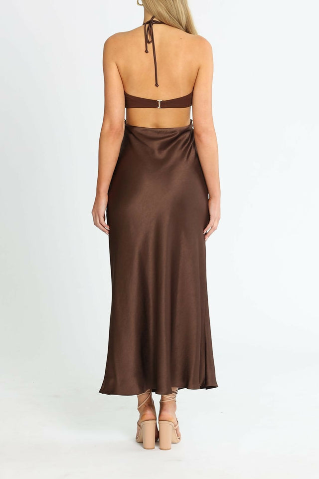 Bec & Bridge Nadia Cut Out Size 6 - 6 / Brown - Dresses