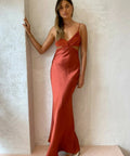 Bec & Bridge Nadia Twist Maxi Dress in Auburn - 8 / Auburn - Dresses