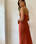 Bec & Bridge Nadia Twist Maxi Dress in Auburn - 8 / Auburn - Dresses
