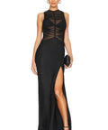 Bec & Bridge Naomi Split Maxi in Black Size AU 10 - 10 / Black - Dresses
